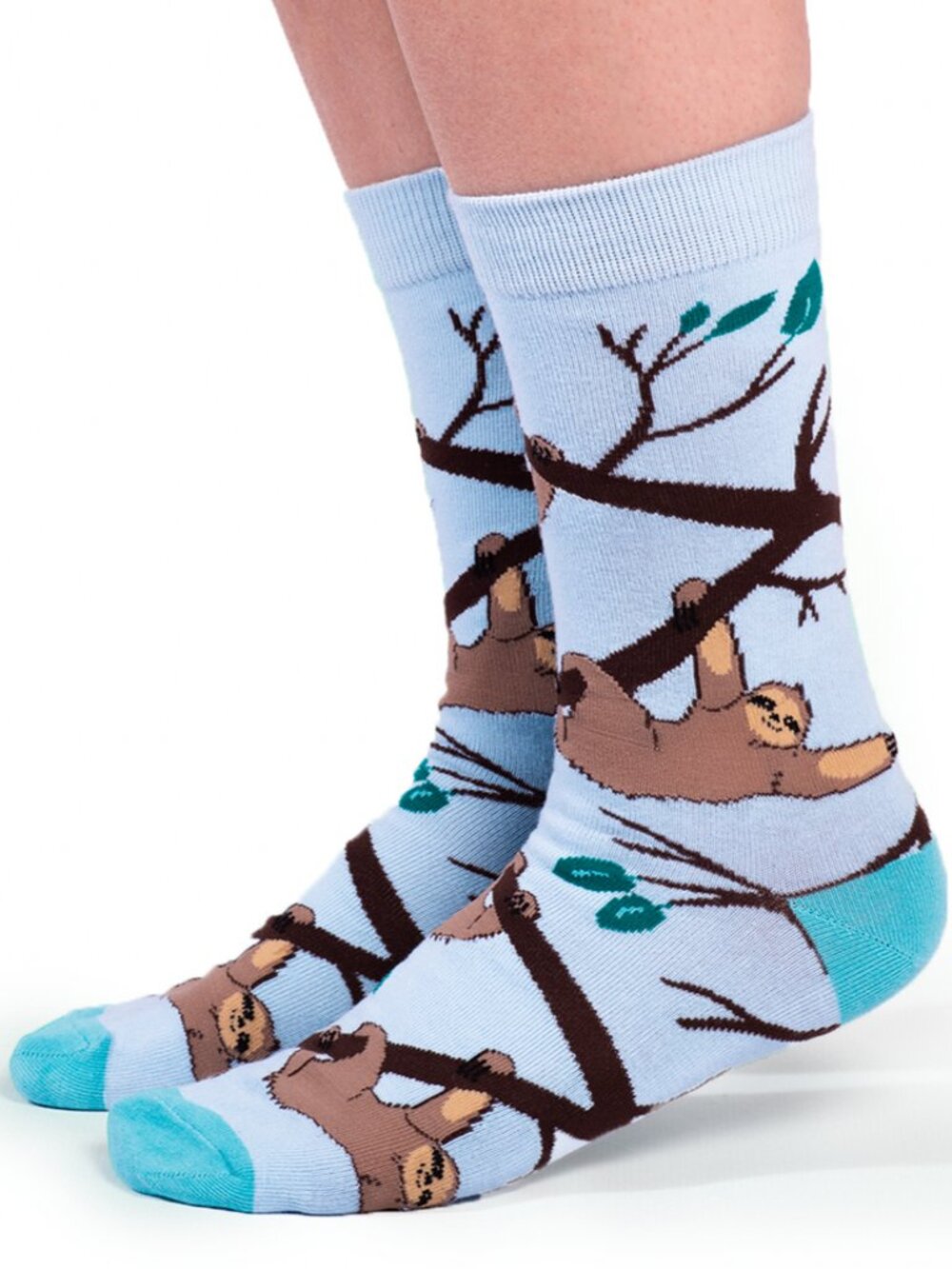 Women's Uptown Sox Crew Socks | Slothin' Around Socks | NWT